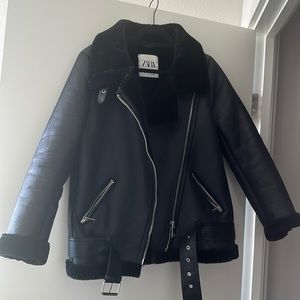 Zara Faux Shearling Jacket